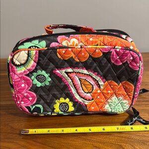 Vera Bradley Black and Pink Cosmetic Bags Quilted Fabric